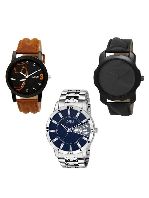 Set of 3 analog watch combo -(LK-04-22-102) - 15684349 - Very Small Image - 1
