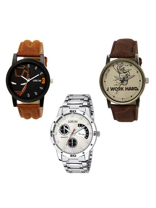 set of 3 analog watch combo -(lk-04-29-101) - 15684392 - Standard Image - 1