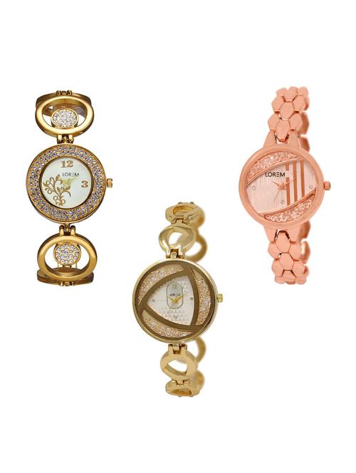 Set of 3 analog watch combo -(LK204-222-239) - 15685258 - Very Small Image - 1