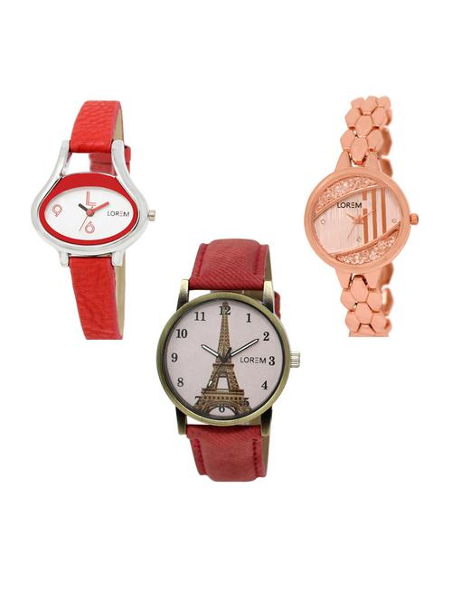 set of 3 analog watch combo -(lk206-222-230) - 15686385 - Standard Image - 1