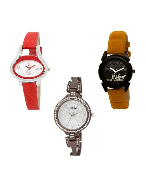 set of 3 analog watch combo -(lk206-235-236) - 15686518 - Standard Image - 1