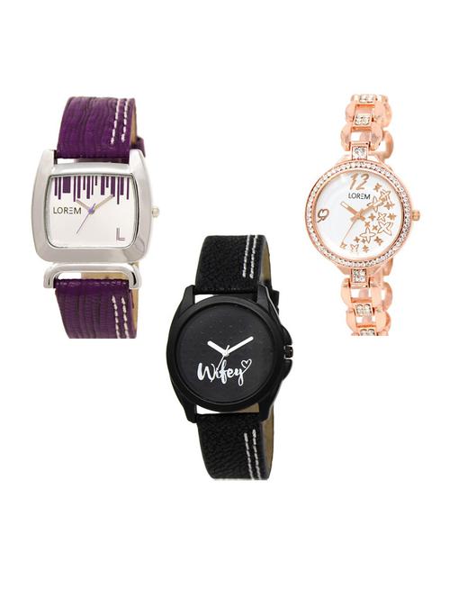 set of 3 analog watch combo -(lk207-210-234) - 15686654 - Standard Image - 1