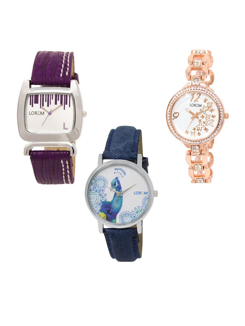 set of 3 analog watch combo -(lk207-210-241) - 15686658 - Zoom Image - 1