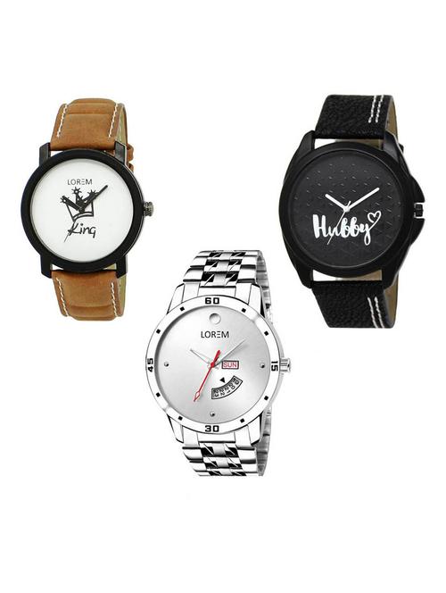 Set of 3 analog watch combo -(LK-18-31-103) - 15686863 - Very Small Image - 1