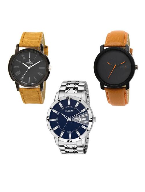 Set of 3 analog watch combo -(LK-19-20-102) - 15686901 - Very Small Image - 1