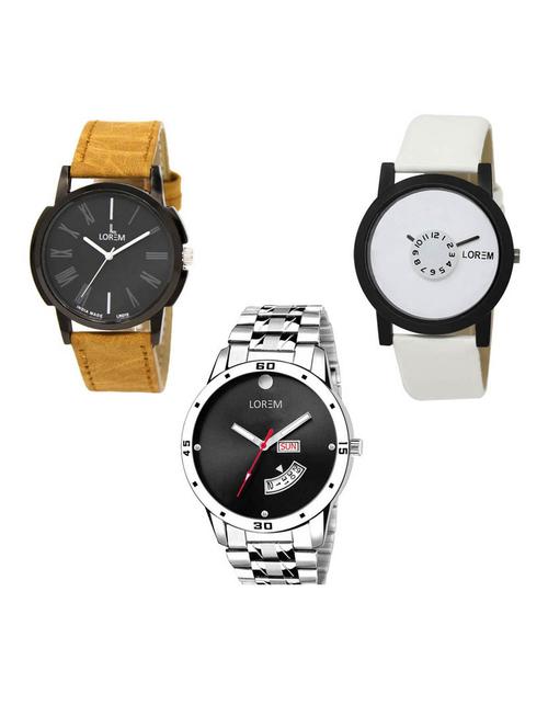 Set of 3 analog watch combo -(LK-19-26-104) - 15686951 - Very Small Image - 1
