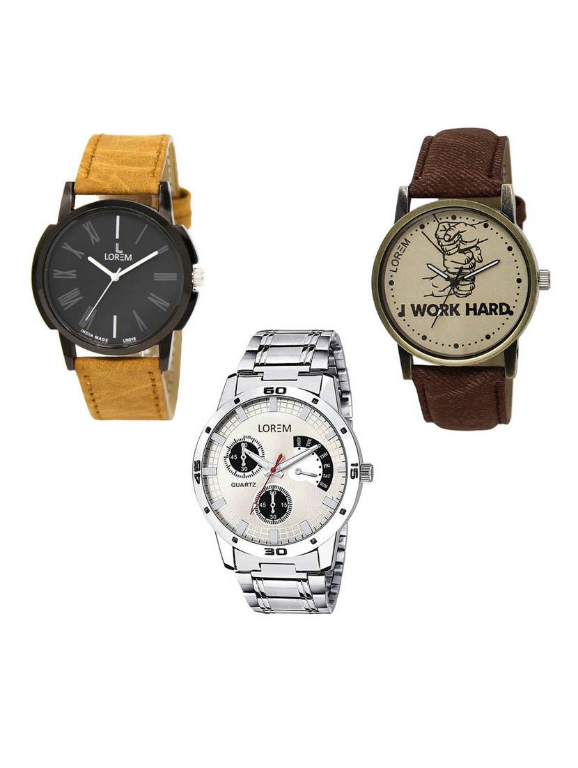 set of 3 analog watch combo -(lk-19-29-101) - 15686968 - Zoom Image - 1