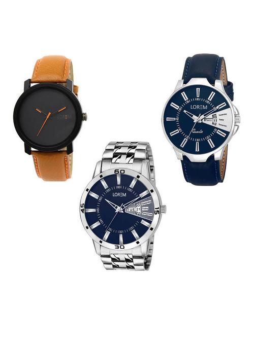 Set of 3 analog watch combo -(LK-20-23-102) - 15687040 - Very Small Image - 1