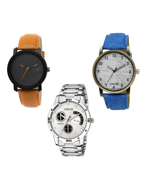 set of 3 analog watch combo -(lk-20-28-101) - 15687075 - Standard Image - 1
