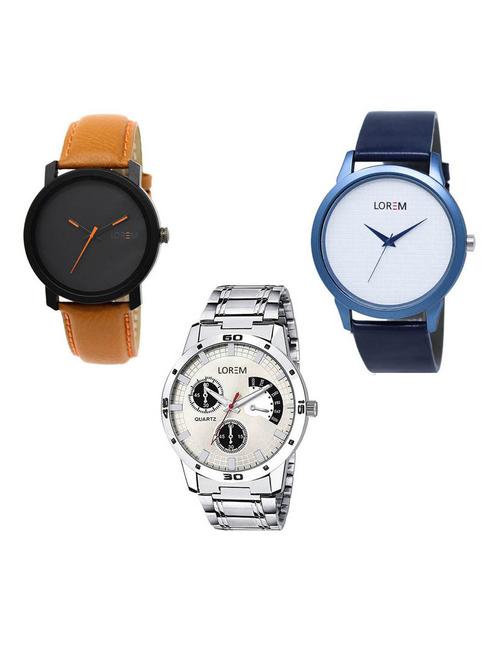 set of 3 analog watch combo -(lk-20-33-101) - 15687112 - Standard Image - 1