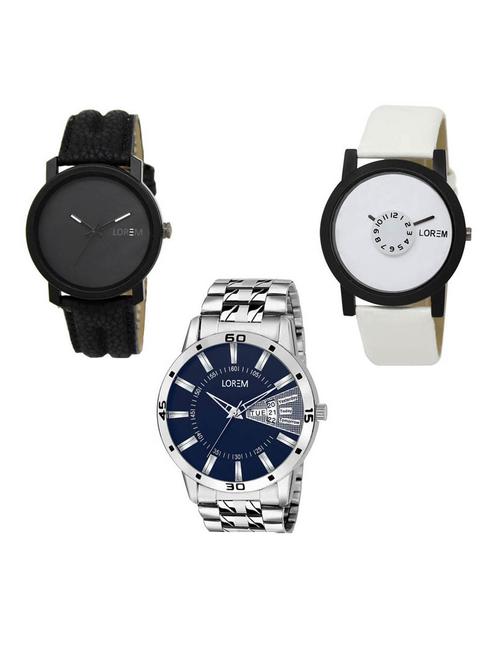 Set of 3 analog watch combo -(LK-21-26-102) - 15687168 - Very Small Image - 1