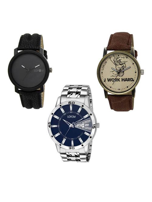 Set of 3 analog watch combo -(LK-21-29-102) - 15687190 - Very Small Image - 1