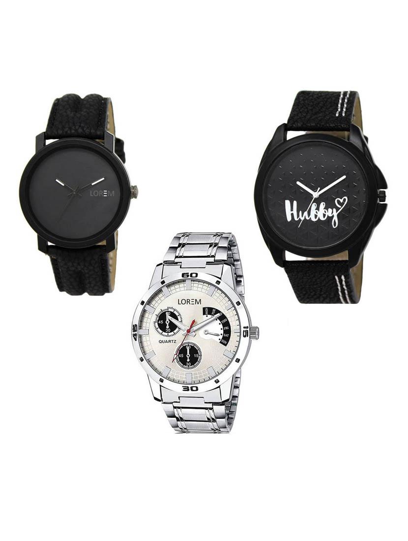 set of 3 analog watch combo -(lk-21-31-101) - 15687203 - Zoom Image - 1