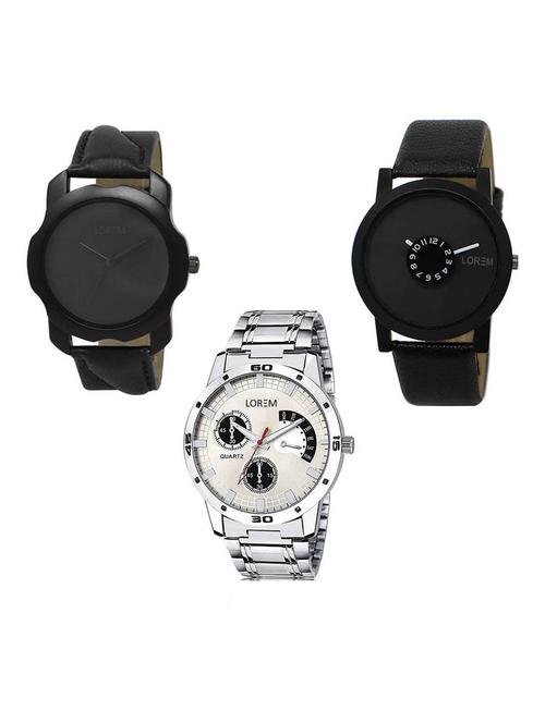 set of 3 analog watch combo -(lk-22-25-101) - 15687258 - Standard Image - 1