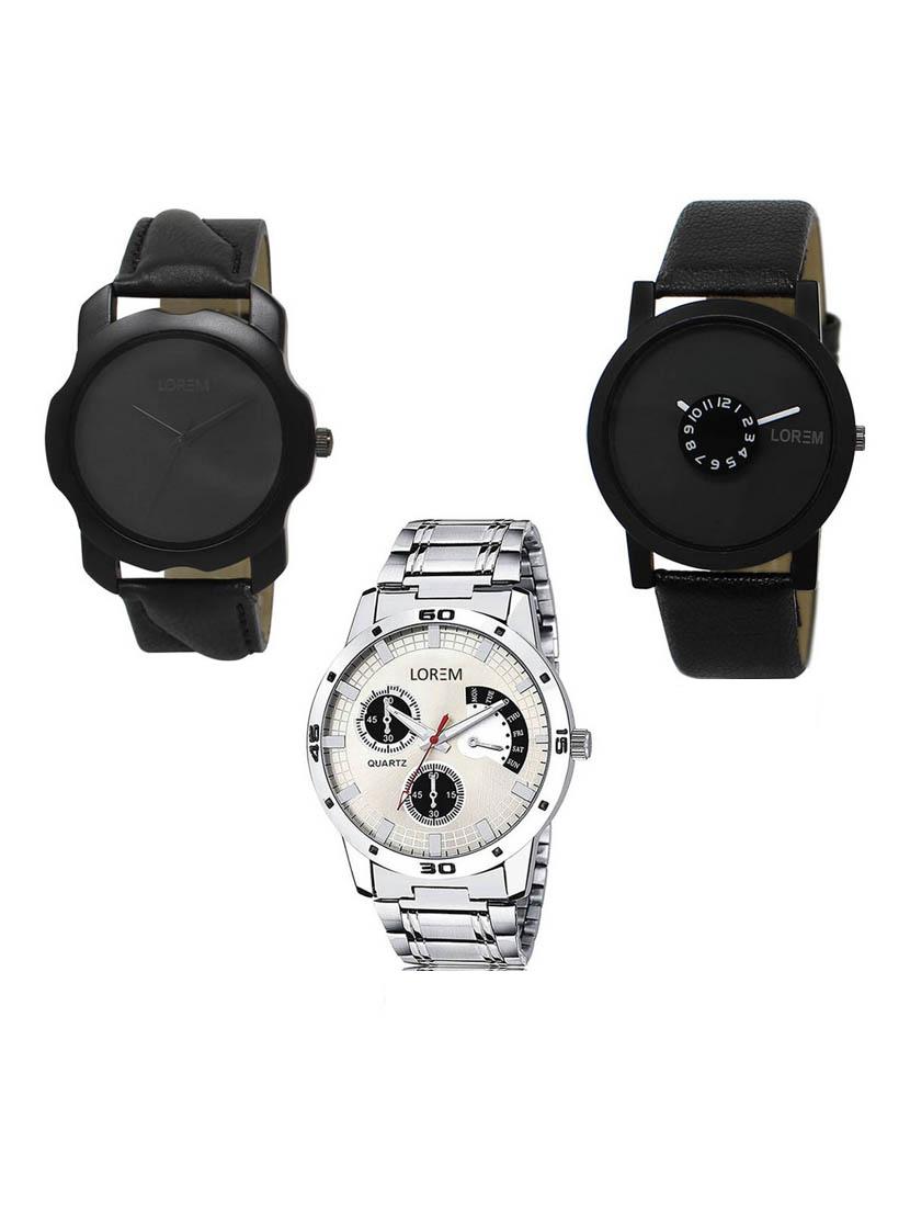 set of 3 analog watch combo -(lk-22-25-101) - 15687258 - Zoom Image - 1
