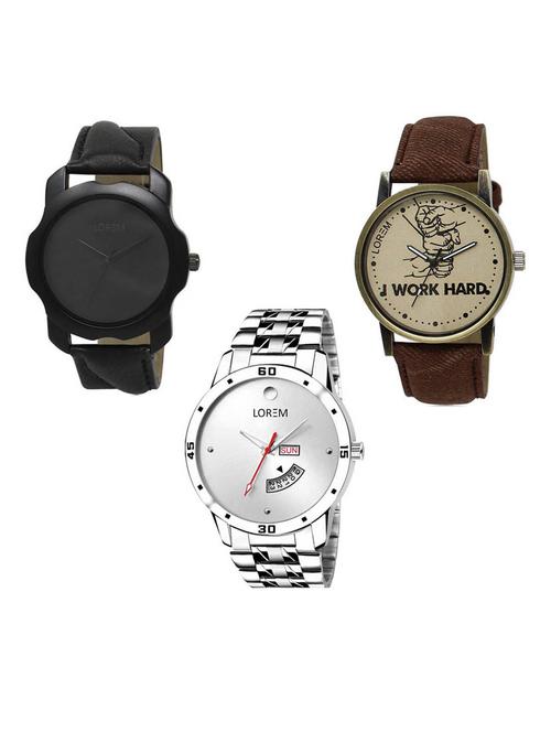 Set of 3 analog watch combo -(LK-22-29-103) - 15687291 - Very Small Image - 1
