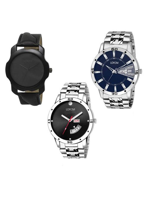 Set of 3 analog watch combo -(LK-22-102-104) - 15687335 - Very Small Image - 1