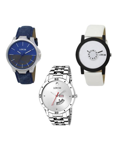 Set of 3 analog watch combo -(LK-24-26-103) - 15687443 - Very Small Image - 1