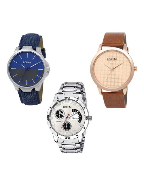 set of 3 analog watch combo -(lk-24-34-101) - 15687488 - Standard Image - 1