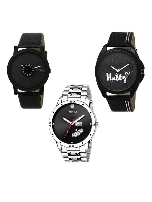 Set of 3 analog watch combo -(LK-25-31-104) - 15687545 - Very Small Image - 1
