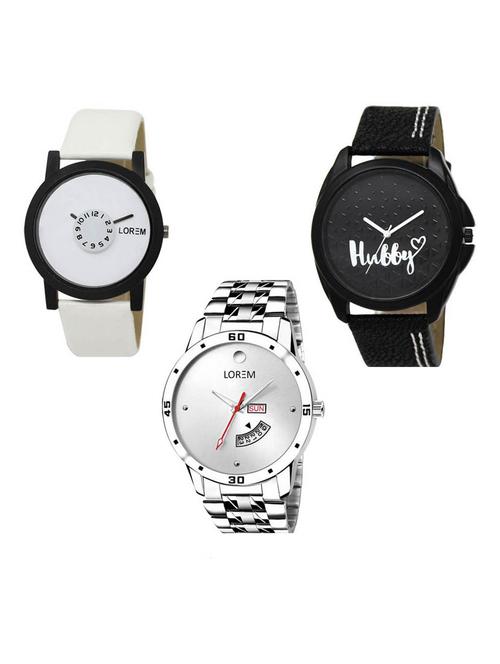 Set of 3 analog watch combo -(LK-26-31-103) - 15687615 - Very Small Image - 1