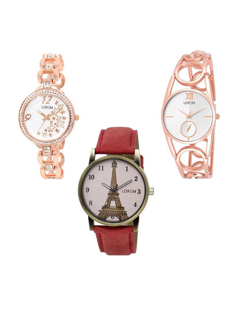set of 3 analog watch combo -(lk210-213-230) - 15687669 - Zoom Image - 1