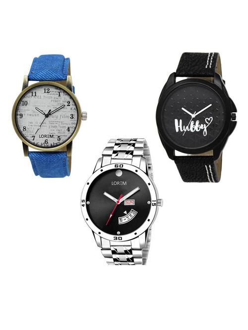 Set of 3 analog watch combo -(LK-28-31-104) - 15687739 - Very Small Image - 1