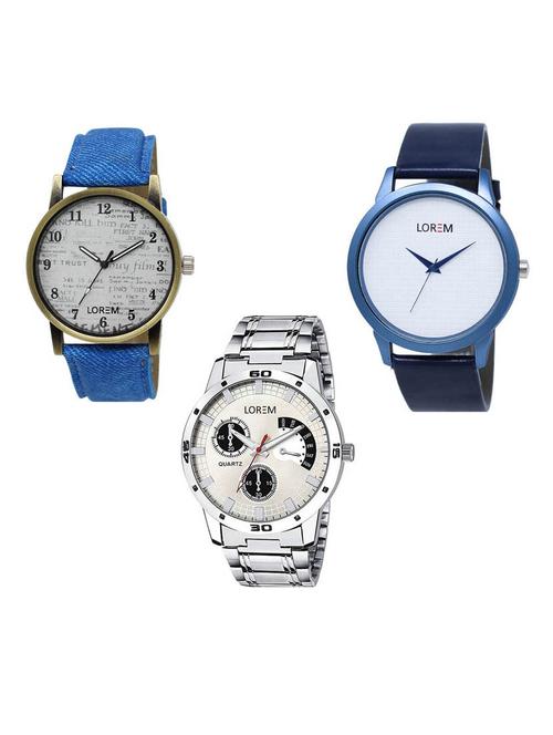 set of 3 analog watch combo -(lk-28-33-101) - 15687748 - Standard Image - 1