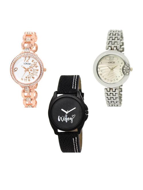 Set of 3 analog watch combo -(LK210-227-234) - 15688022 - Very Small Image - 1