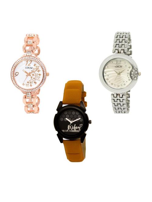 Set of 3 analog watch combo -(LK210-227-235) - 15688023 - Very Small Image - 1
