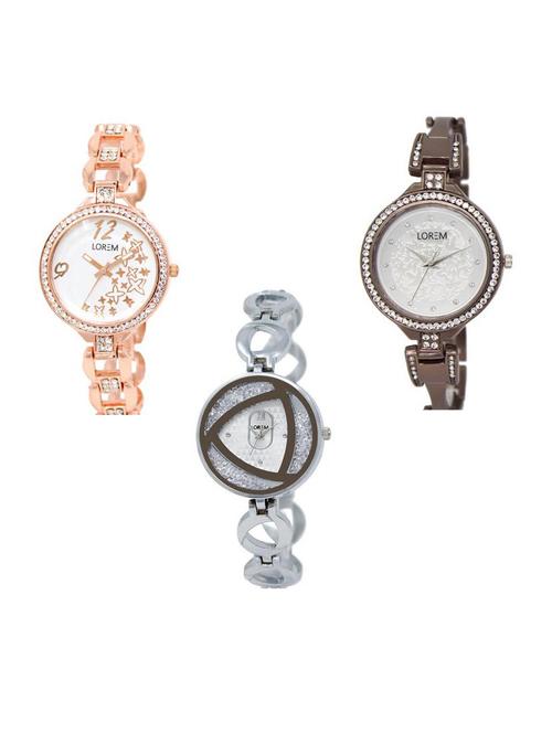 Set of 3 analog watch combo -(LK210-236-240) - 15688112 - Very Small Image - 1
