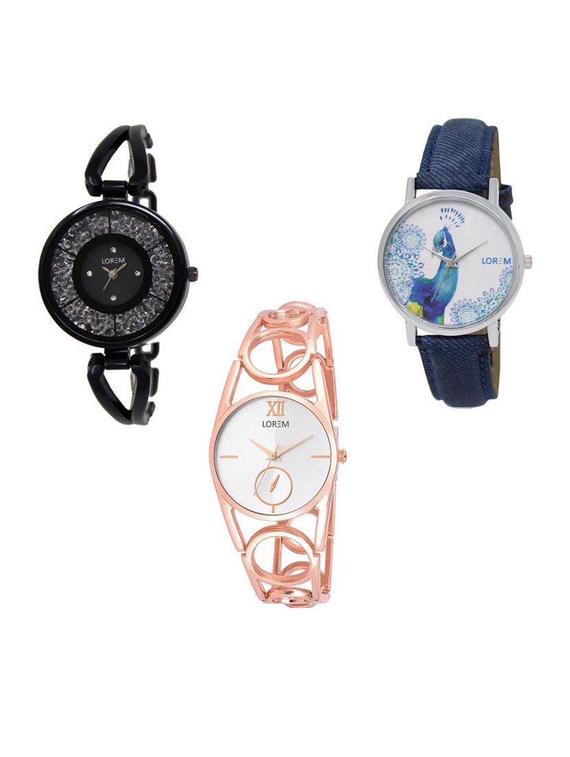 set of 3 analog watch combo -(lk211-213-241) - 15688176 - Zoom Image - 1