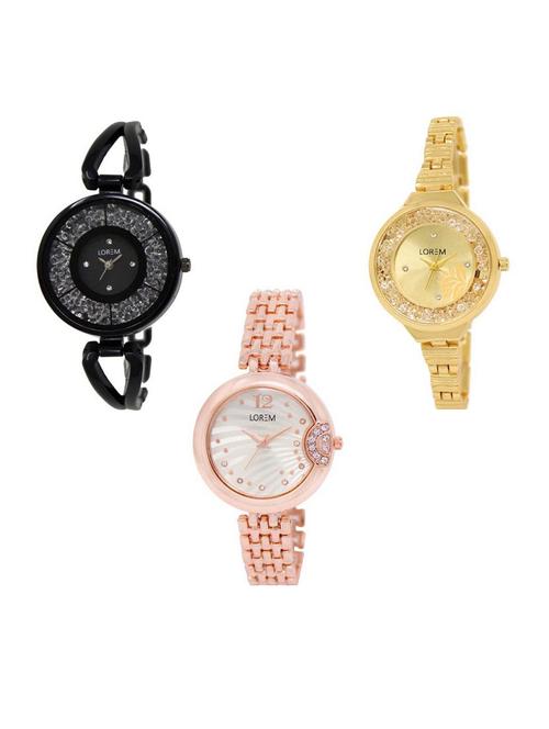Set of 3 analog watch combo -(LK211-224-228) - 15688369 - Very Small Image - 1