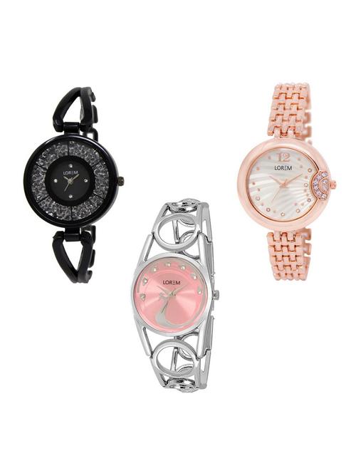 Set of 3 analog watch combo -(LK211-228-233) - 15688427 - Very Small Image - 1