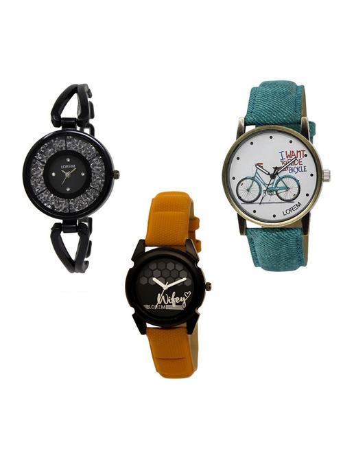 set of 3 analog watch combo -(lk211-229-235) - 15688440 - Standard Image - 1