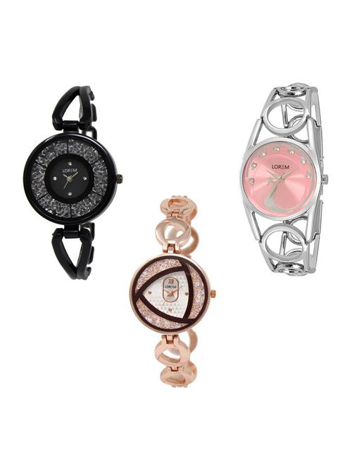 Set of 3 analog watch combo -(LK211-233-238) - 15688470 - Very Small Image - 1