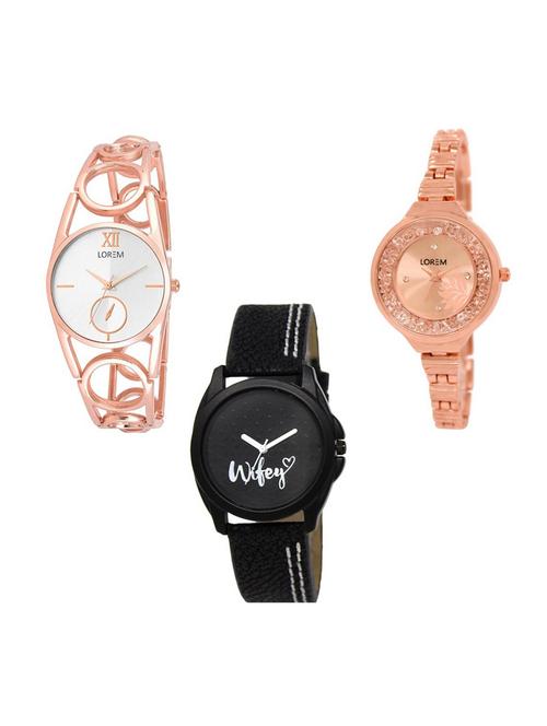 set of 3 analog watch combo -(lk213-225-234) - 15689023 - Standard Image - 1