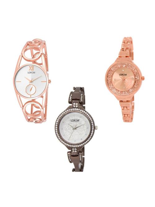 set of 3 analog watch combo -(lk213-225-236) - 15689026 - Standard Image - 1
