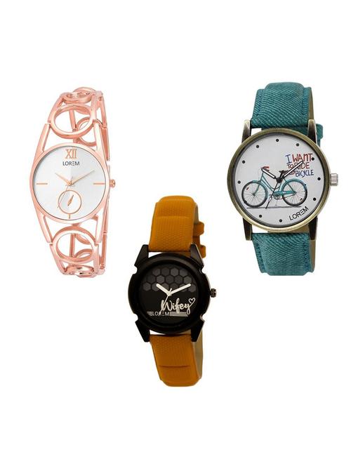 set of 3 analog watch combo -(lk213-229-235) - 15689082 - Standard Image - 1