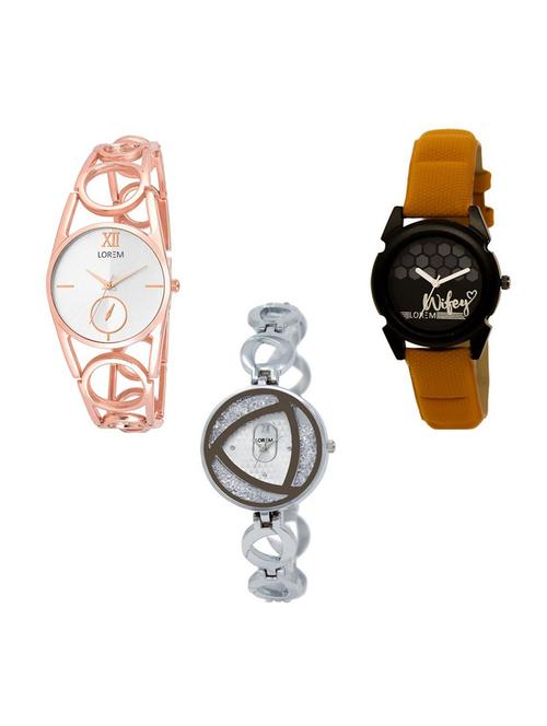 Set of 3 analog watch combo -(LK213-235-240) - 15689124 - Very Small Image - 1