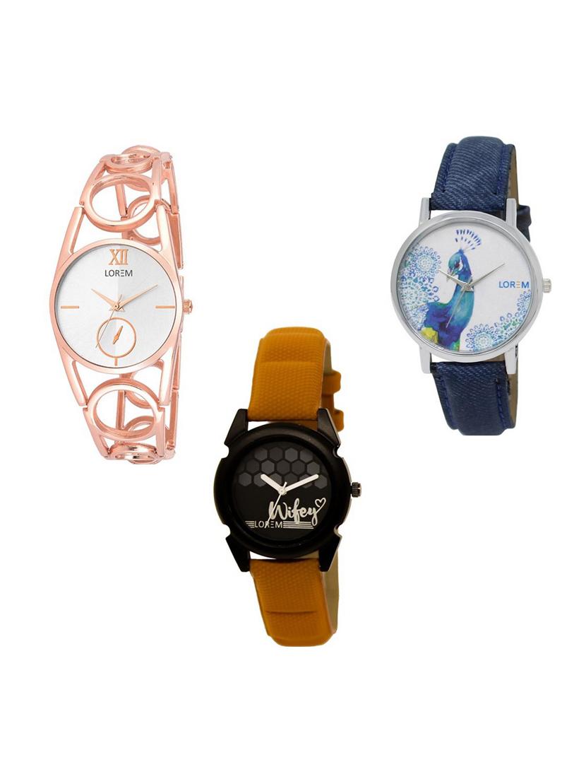 set of 3 analog watch combo -(lk213-235-241) - 15689125 - Zoom Image - 1