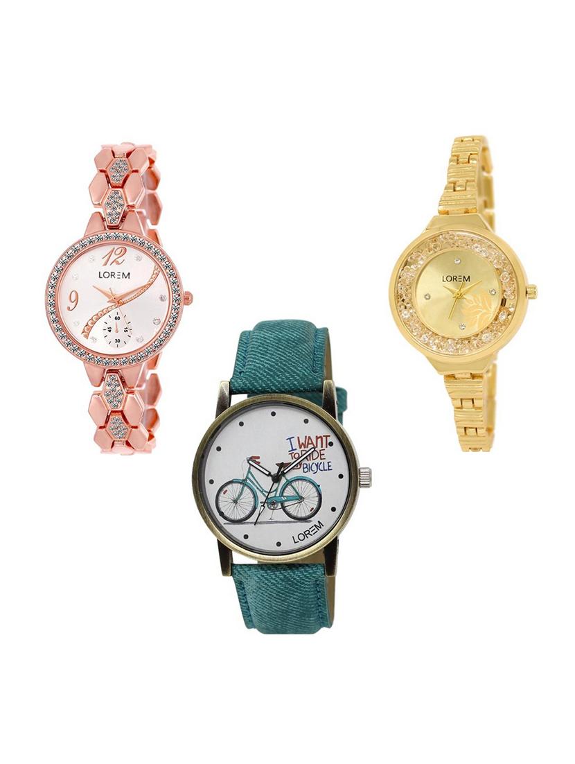 set of 3 analog watch combo -(lk215-224-229) - 15689275 - Zoom Image - 1