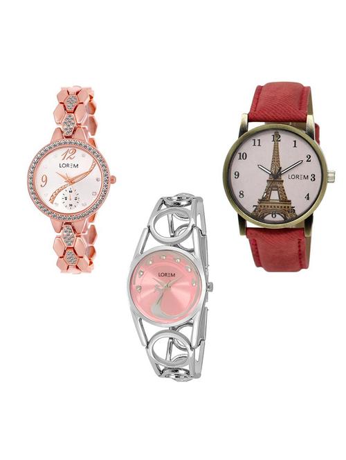 set of 3 analog watch combo -(lk215-230-233) - 15689342 - Standard Image - 1