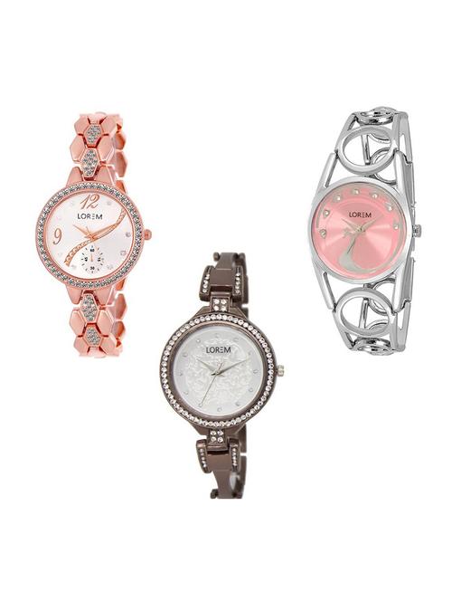 set of 3 analog watch combo -(lk215-233-236) - 15689361 - Standard Image - 1