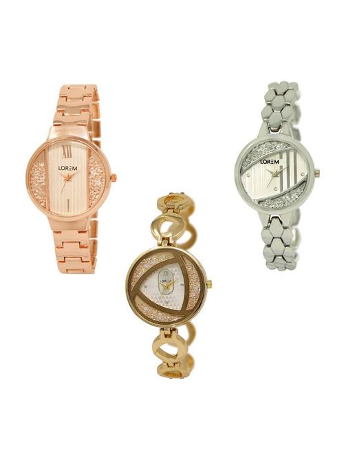Set of 3 analog watch combo -(LK217-223-239) - 15689722 - Very Small Image - 1