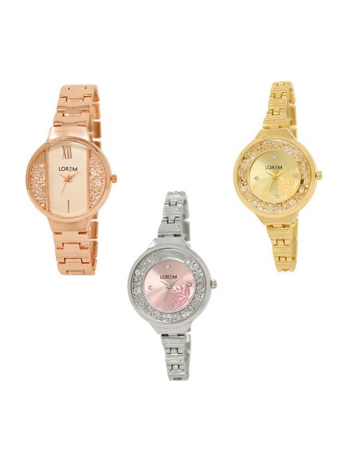 Set of 3 analog watch combo -(LK217-224-226) - 15689725 - Very Small Image - 1