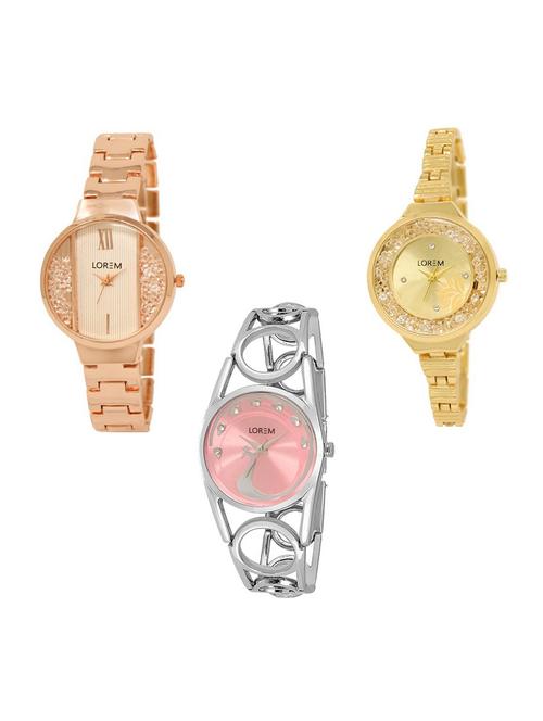 Set of 3 analog watch combo -(LK217-224-233) - 15689731 - Very Small Image - 1