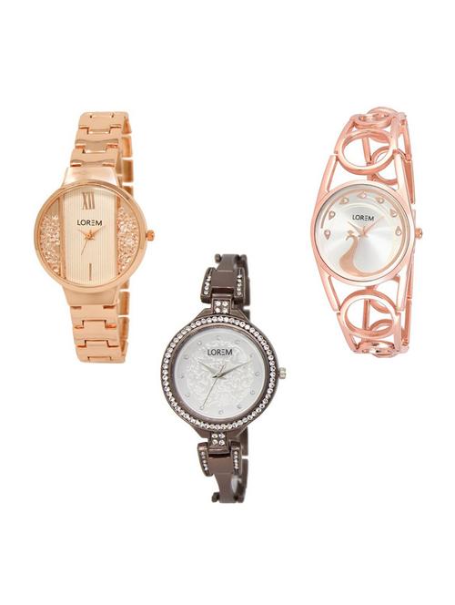 Set of 3 analog watch combo -(LK217-232-236) - 15689807 - Very Small Image - 1