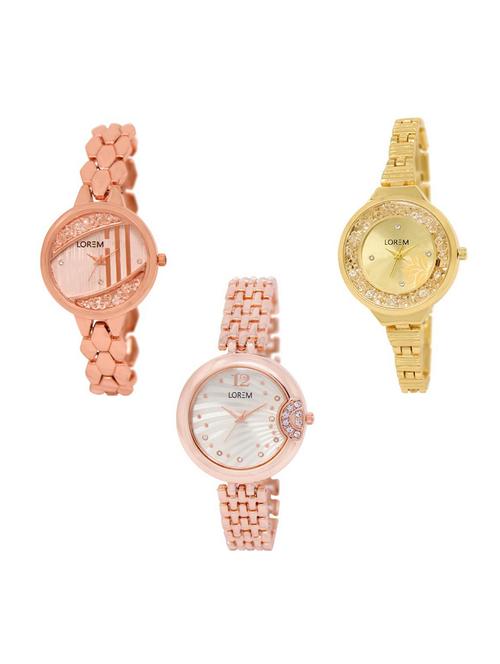 Set of 3 analog watch combo -(LK222-224-228) - 15690599 - Very Small Image - 1