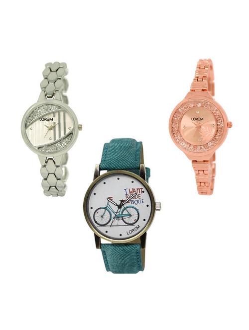 set of 3 analog watch combo -(lk223-225-229) - 15690709 - Standard Image - 1
